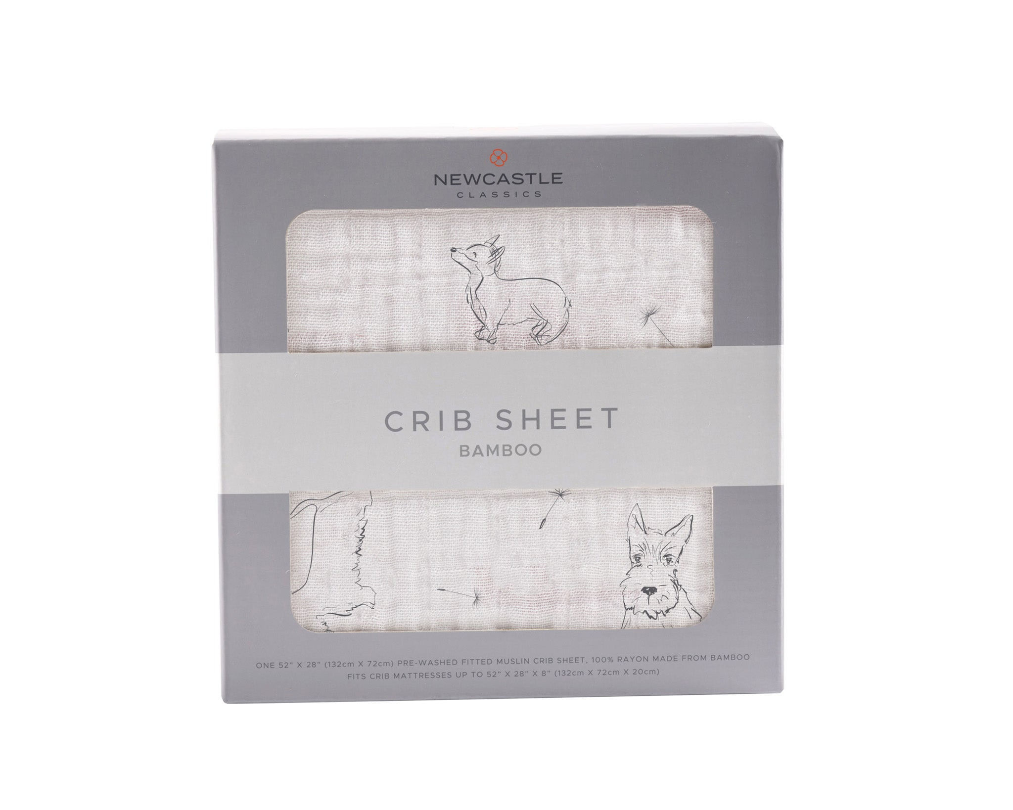 Corgis & Scotties Bamboo Muslin Crib Sheet