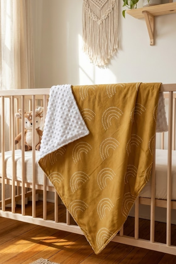 Sienna Rainbows Minky Stroller Blanket (30" x 40")