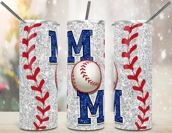 Baseball Mom Skinny Tumbler