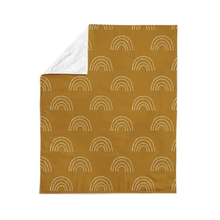 Sienna Rainbows Minky Stroller Blanket (30" x 40")