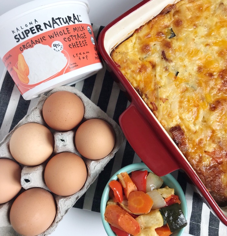 Roasted Veggie Breakfast Casserole With Cottage Cheese