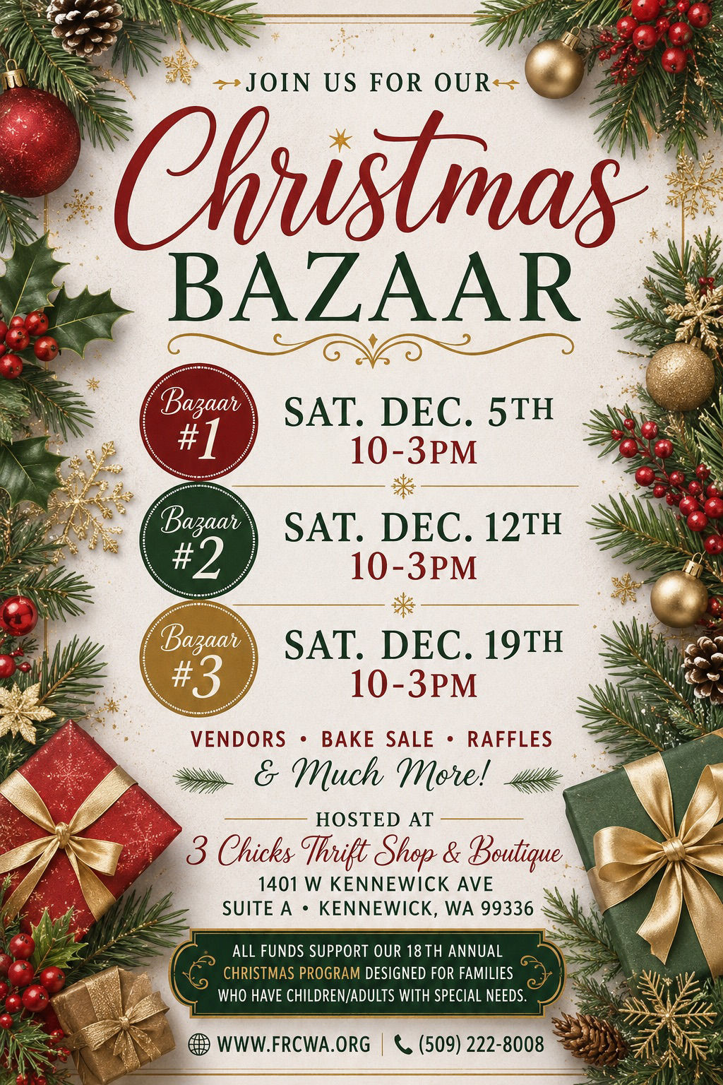 Christmas Bazaar #3 December 19th
