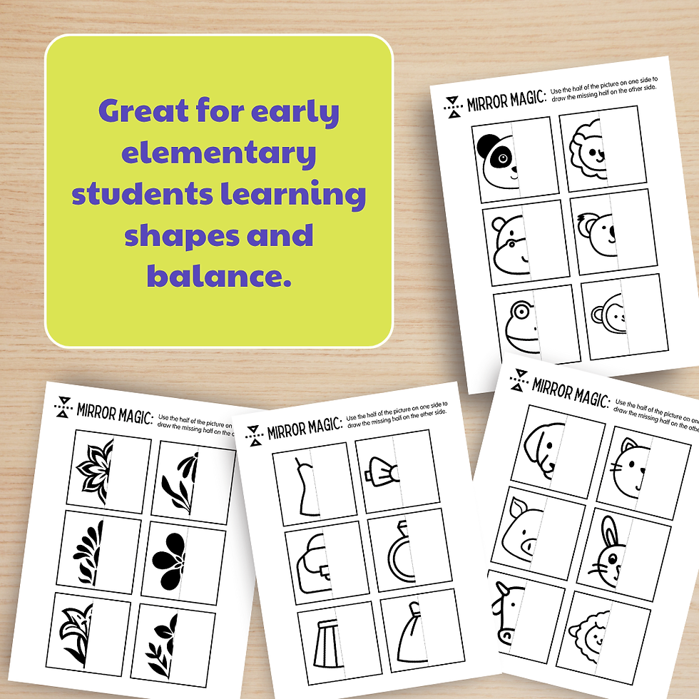 Thumbnail: Symmetry Drawing: Mirror Image Art Activity (PDF)