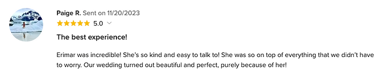 destination wedding planner review