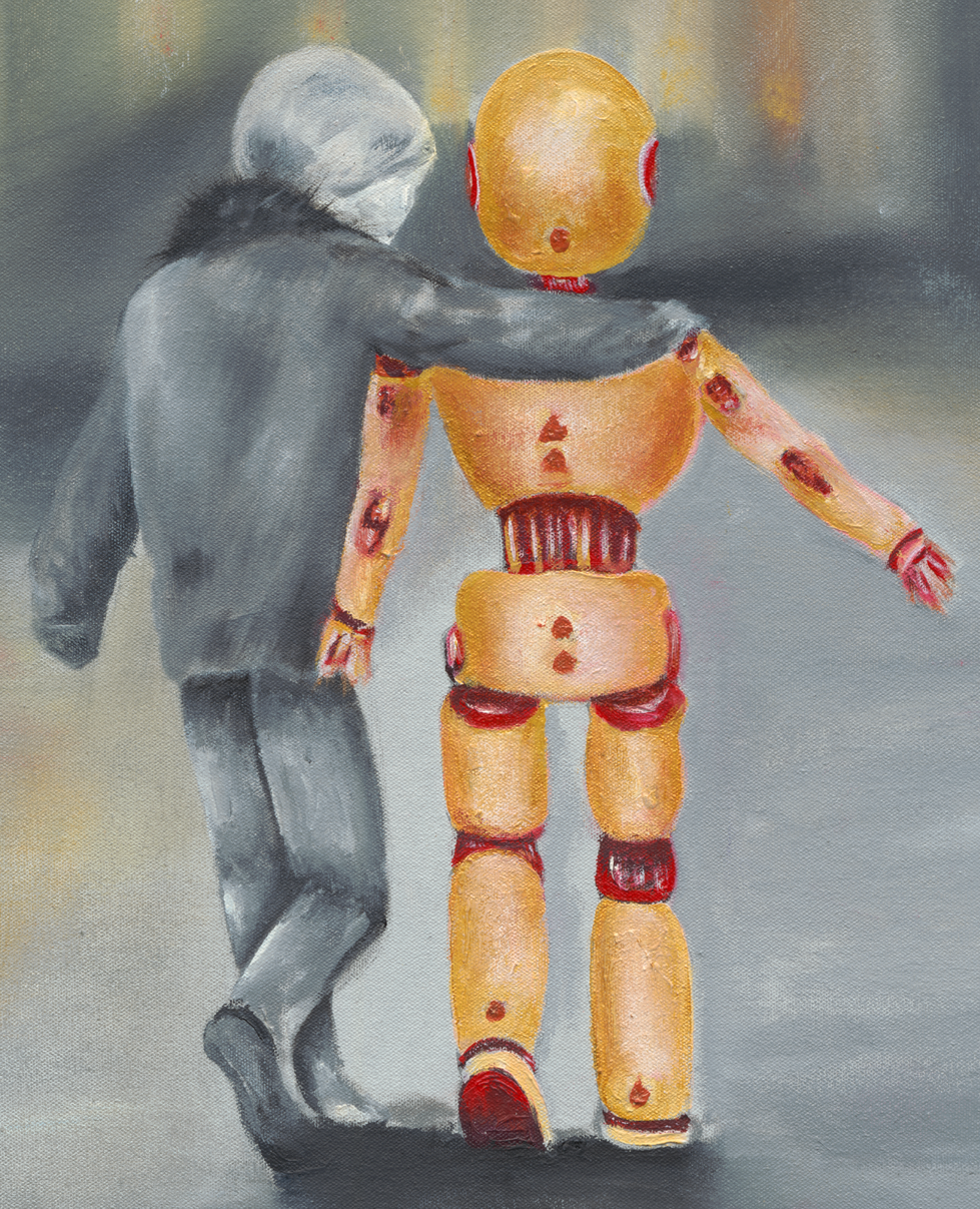 Image of Friendship painting - details