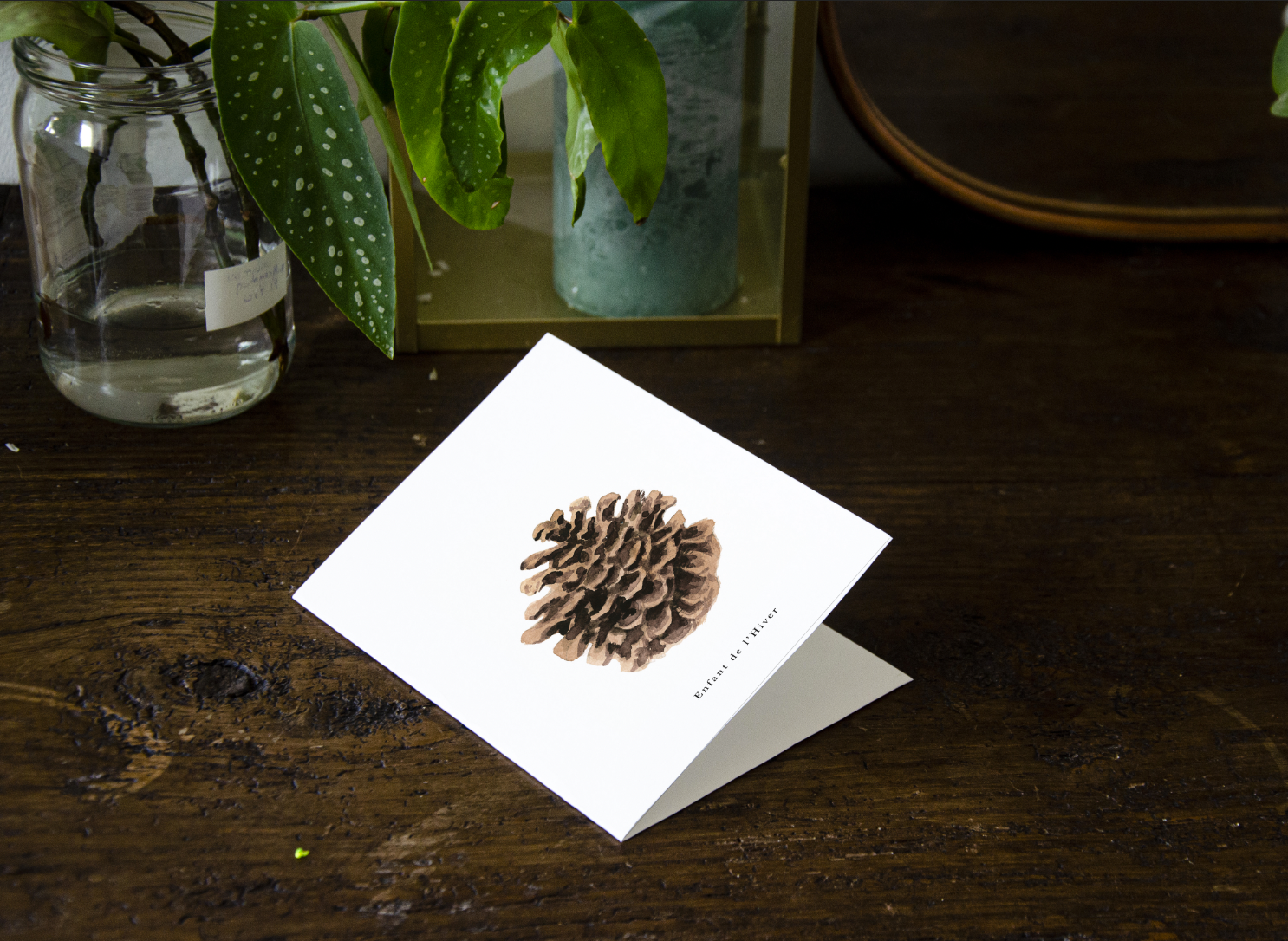 Carte surprise bébé d'Hiver