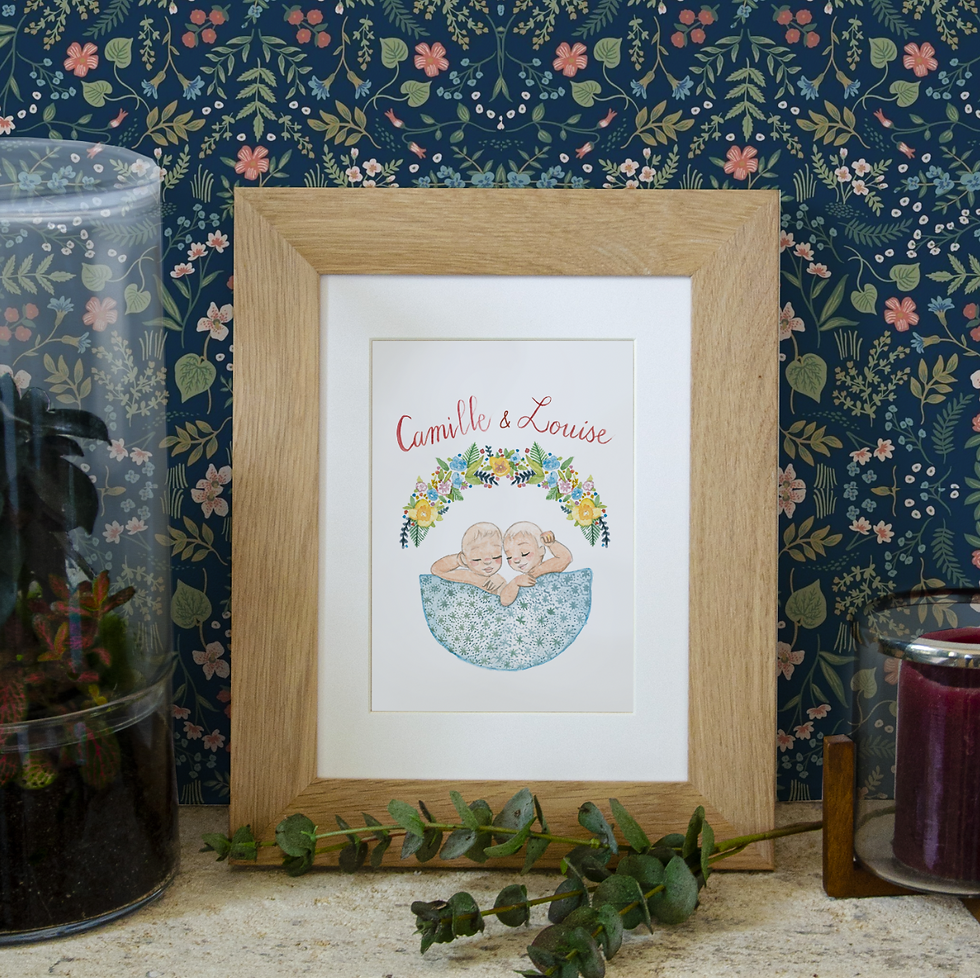 PERSONNALISABLE - Jumeaux bleu