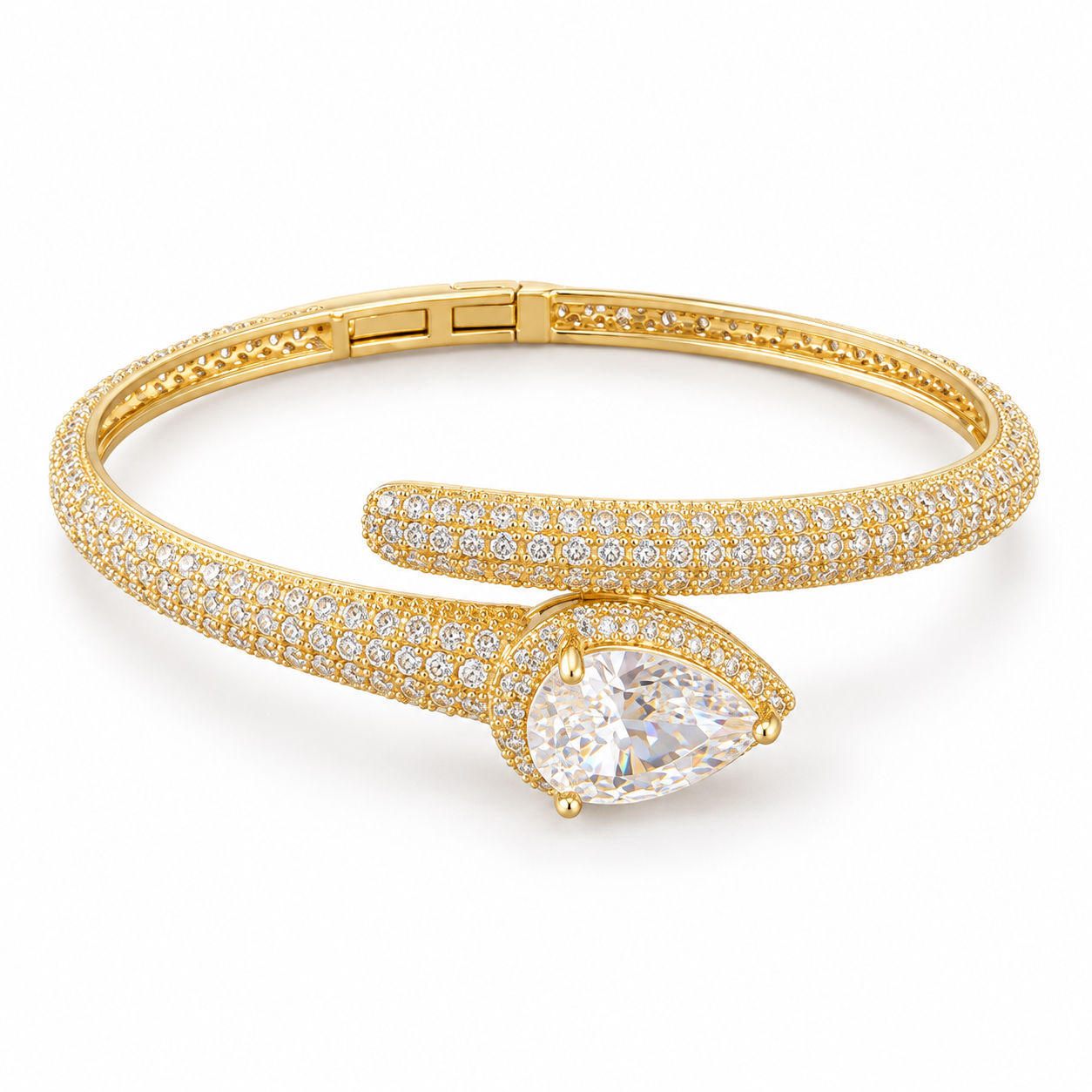 Golden Teardrop Adjustable bangle 