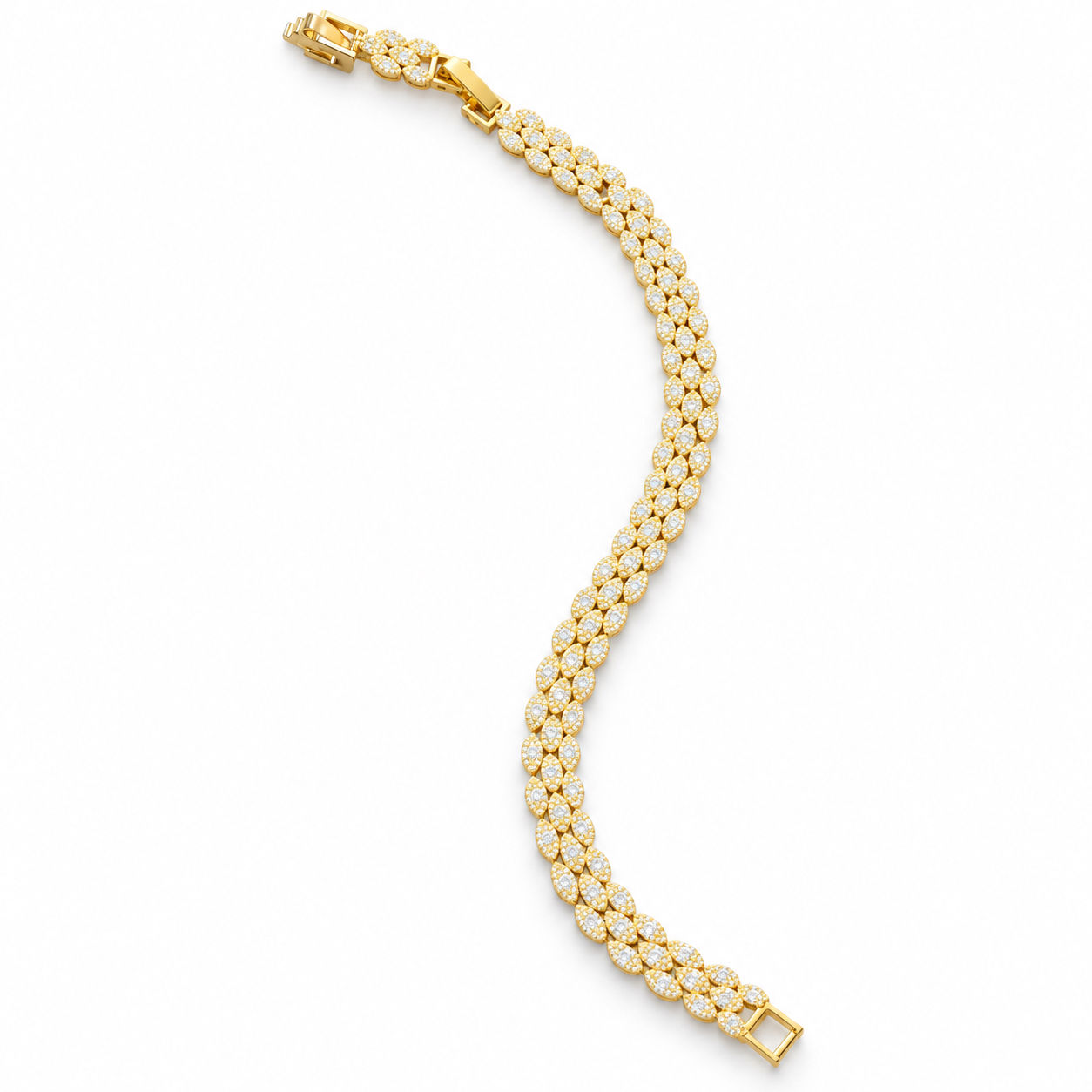 Golden Radiance CZ Bracelet