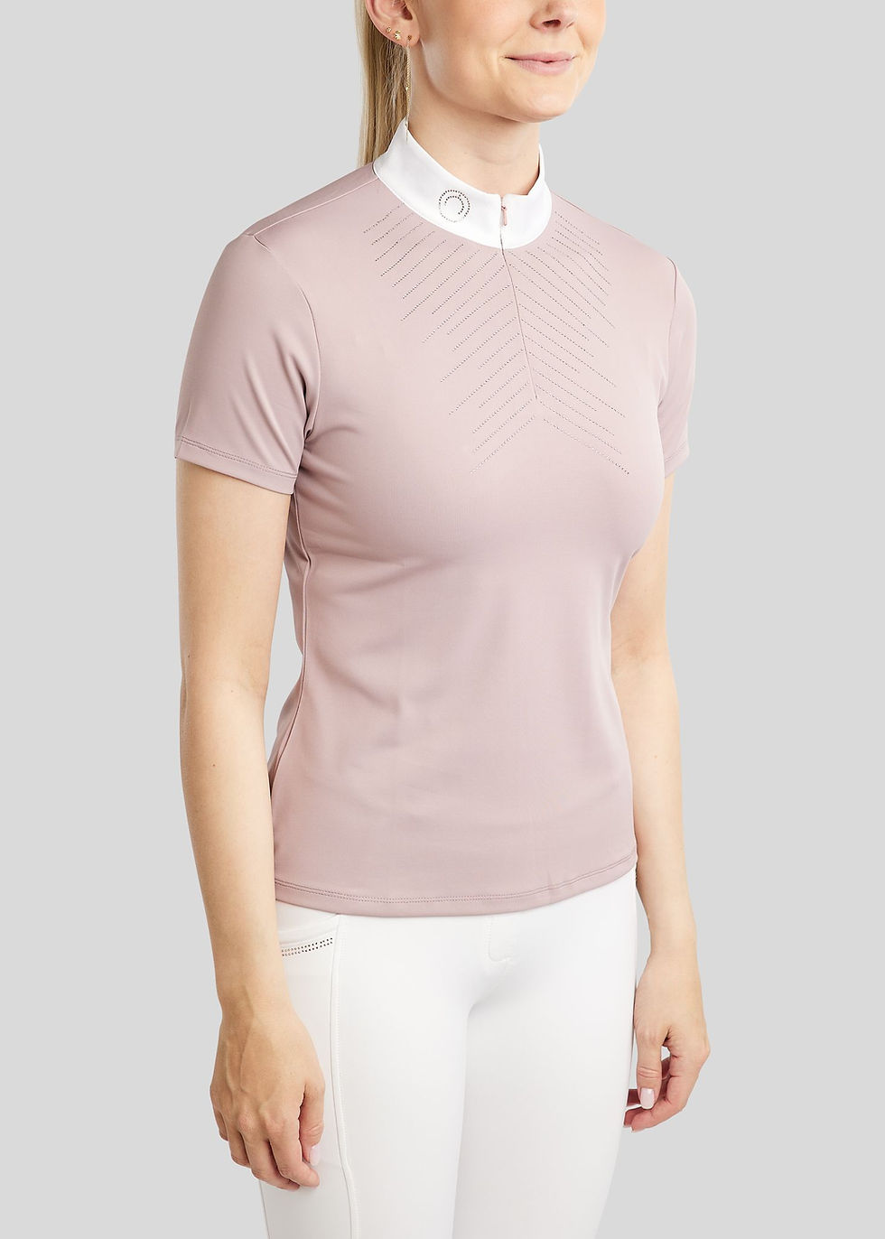 Miniatyrbild: MoSparkle Competition Shirt w. Champagne Crystals - Blush