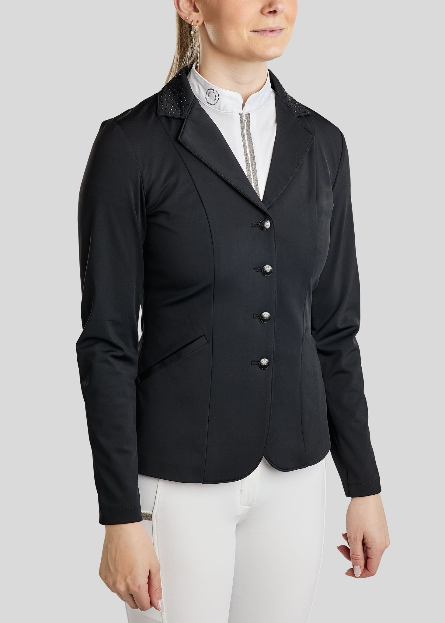 Bonnie Competition Jacket w. Crystals - Black