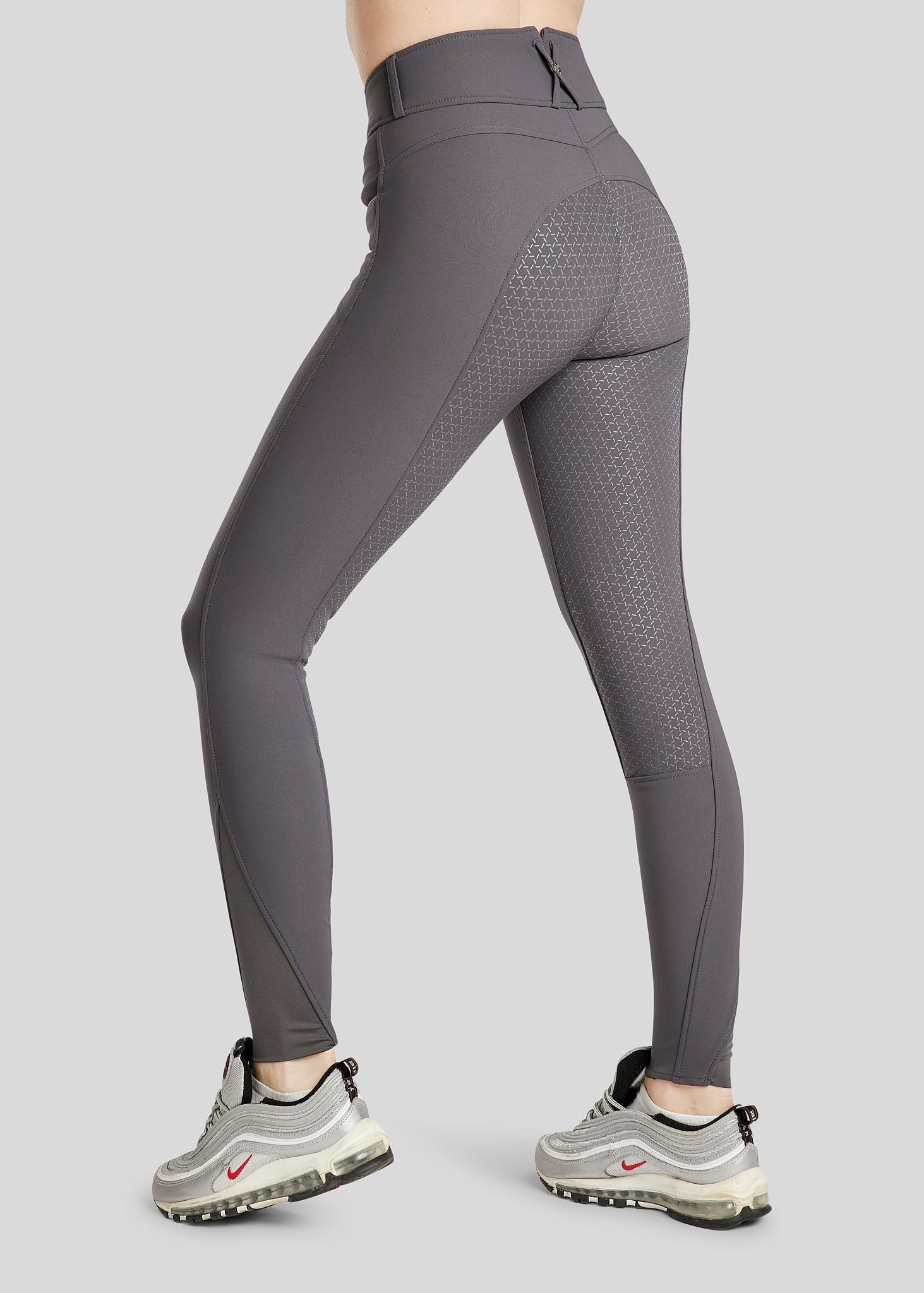 Montar Molly Yati Breeches w. Silver Details - Fullgrip, Grey