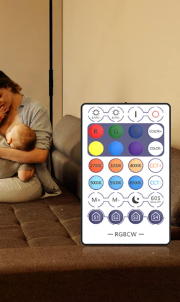 Miniatura: Lámpara de pie LED RGB inteligente funciona con Alexa Google Home, control remot