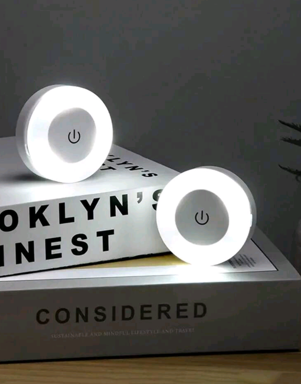 1 pieza Luz nocturna táctil LED, lámpara de decoración de dormitorio recargable 