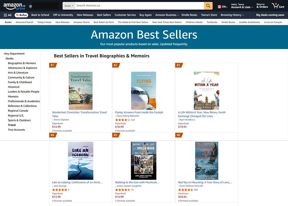 Transformative Travel Tales Hits #1 on Amazon