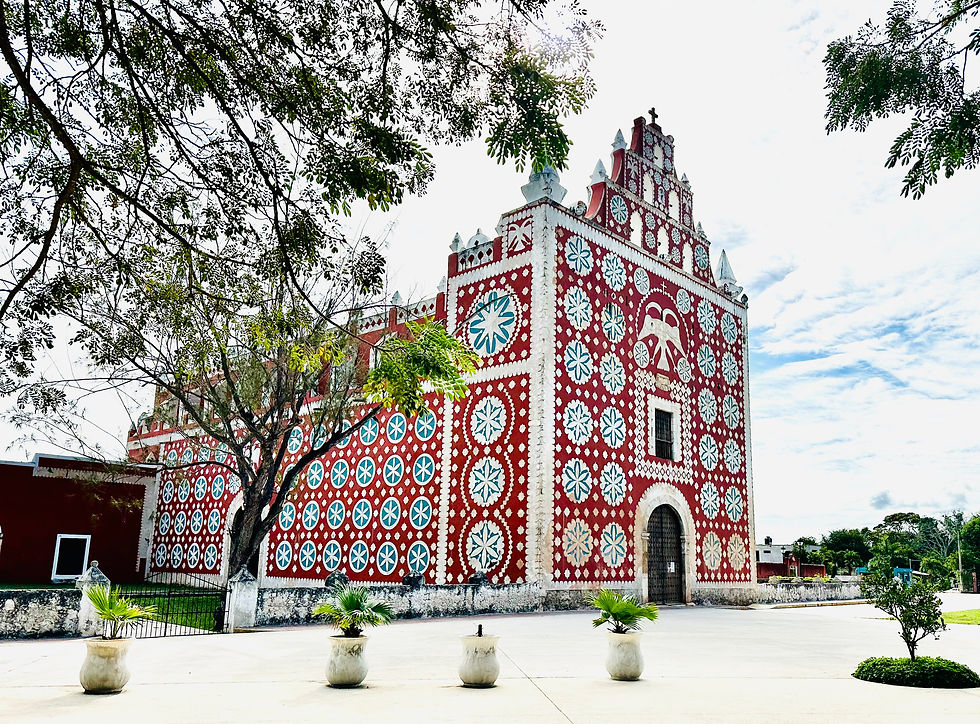 The colonial church of Espita, with its distinctive circular stonework and elegant façade — a highlight of Yucatán’s newest Pueblo Mágico.
