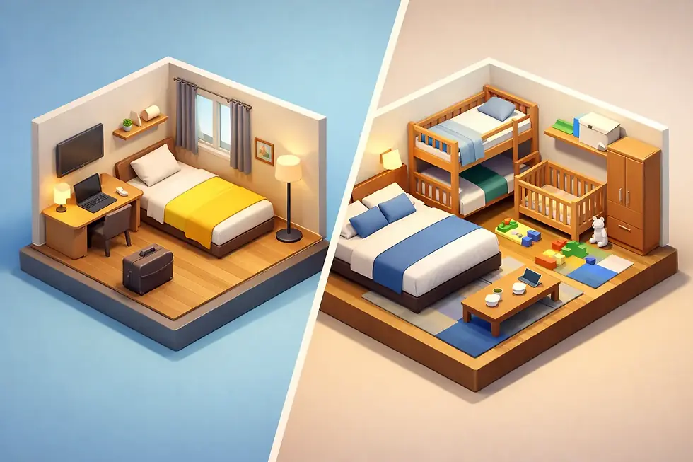 Single Room Versus Family Room - Which Fits?