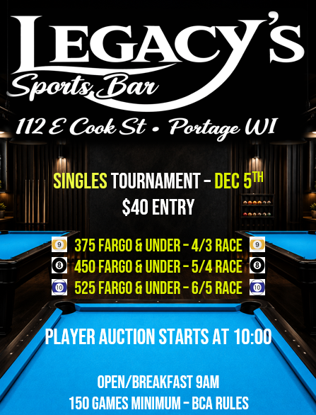 Pool Tournament (375, 450, 525)