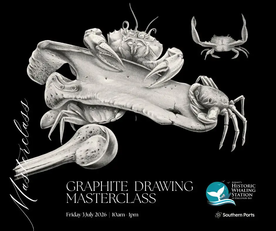 Graphite Drawing Masterclass at Albany's Historic Whaling Station