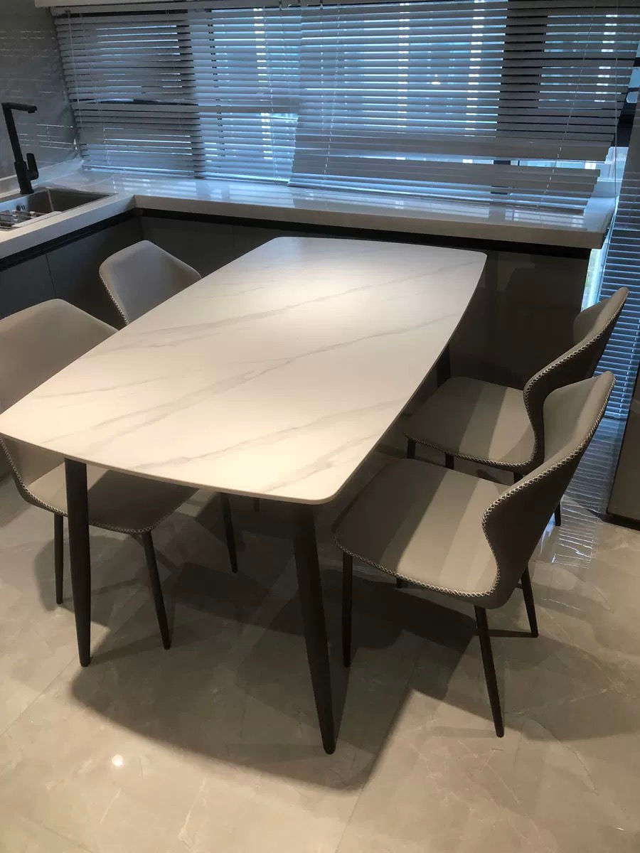 Thumbnail: BiGi - 意大利式岩板套裝 (1 table 4 chairs) Sintered stone dinning table in SET SST-001
