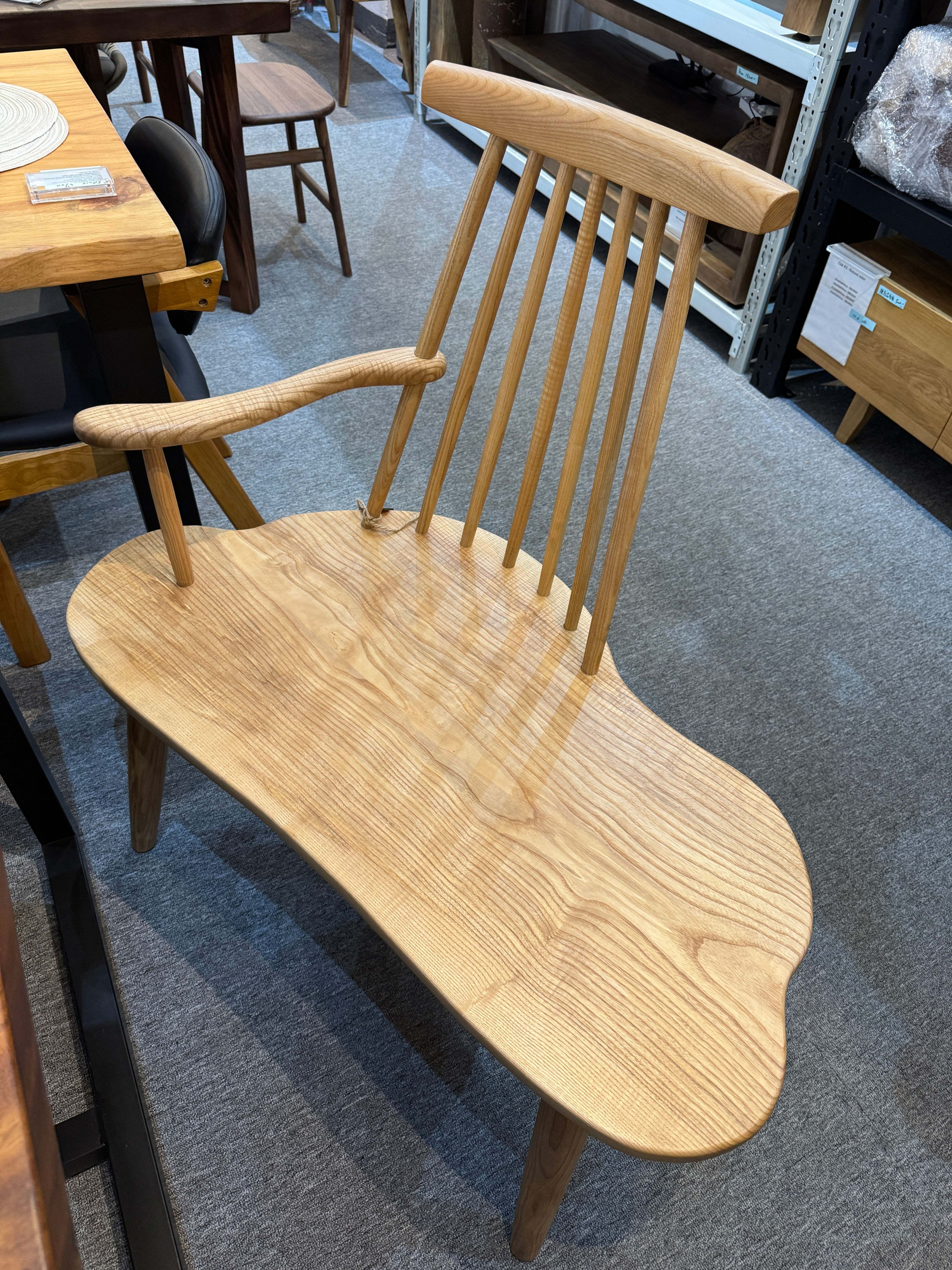 BiGi  Solid wood Ash  bench with armrest L60-200 x W50cm (Size customization)