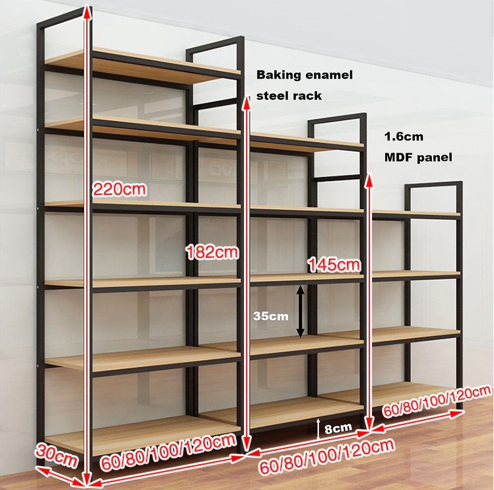 Thumbnail: BIGI 潮流產品展示架 A 高溫焗漆金屬架+環保木板 多種顏色 可訂做尺寸 Wood Steel display OEM