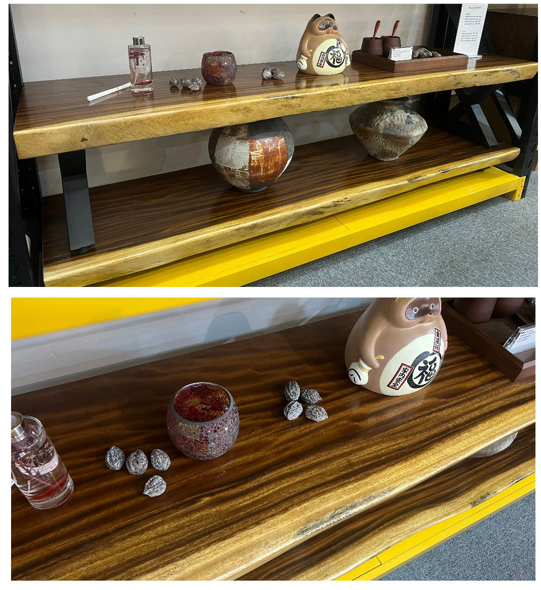 BiGi 進口 6.5-7.5cm 南美胡桃全實木電視櫃  2 layers Solid South America Walnut wood TV cabine