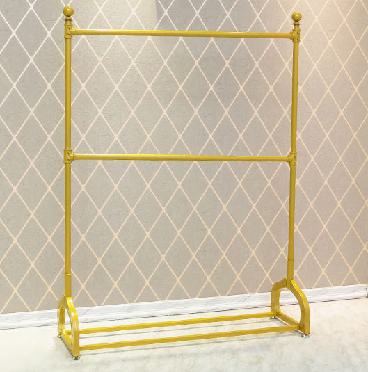 縮圖：比治 鋼鐵雙層衣服展示架-可移動 Steel/Wood display-CDI-Movable (HKD770)