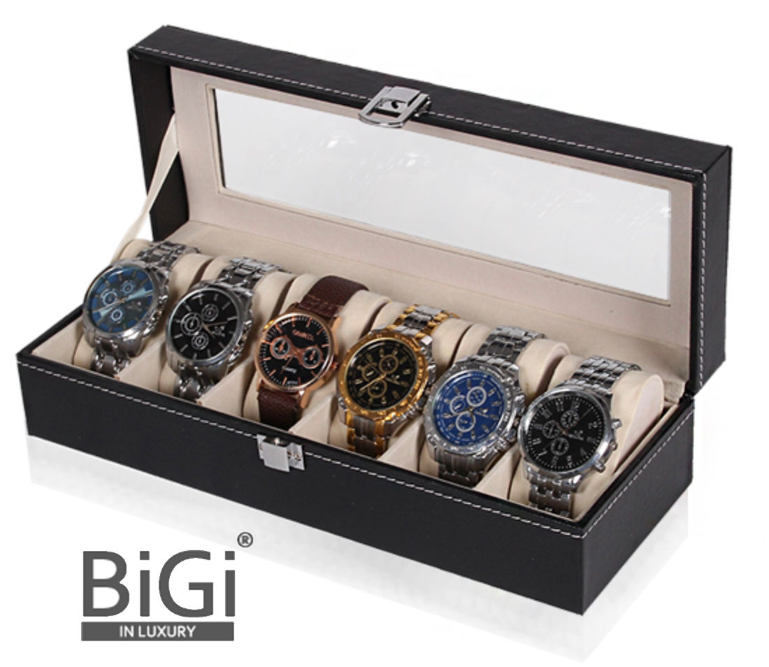 BIGI 名貴PU皮木錶盒 不同用量 Luxury PU leather wooden watches box Different volume