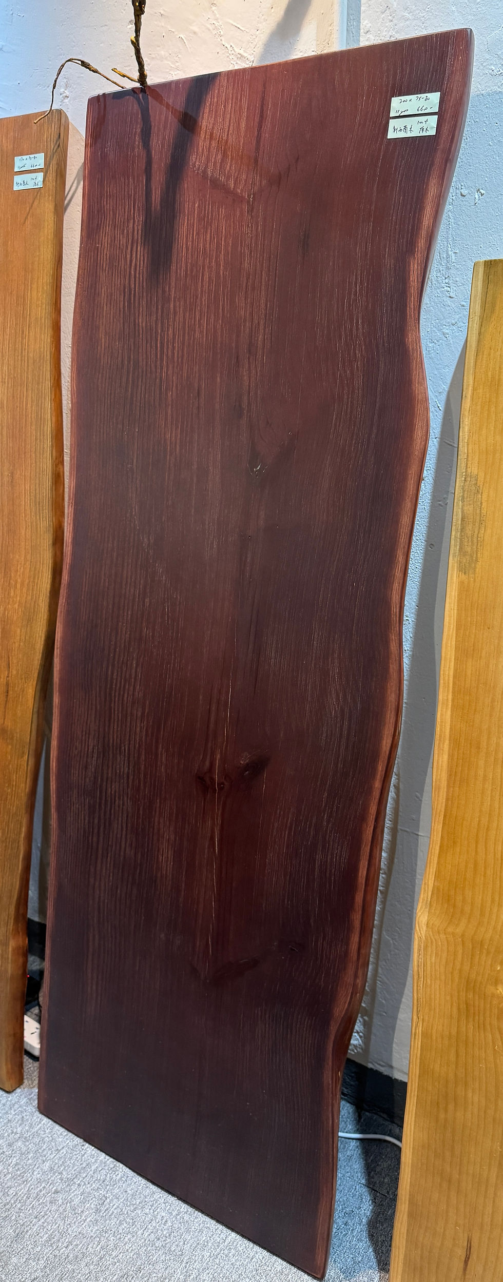 Thumbnail: New Zealand wood slab table  (Free metal legs) in stock - 4.5, 200x75-80cm