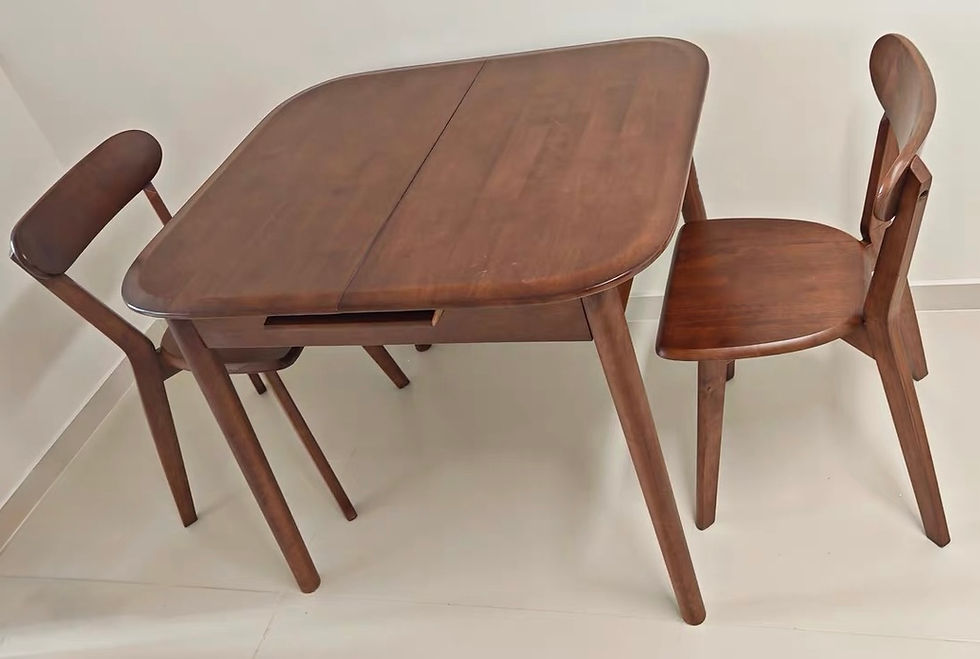 Thumbnail: BiGi 全實木 橡膠木伸縮全實木枱  Rubber wood extendable table