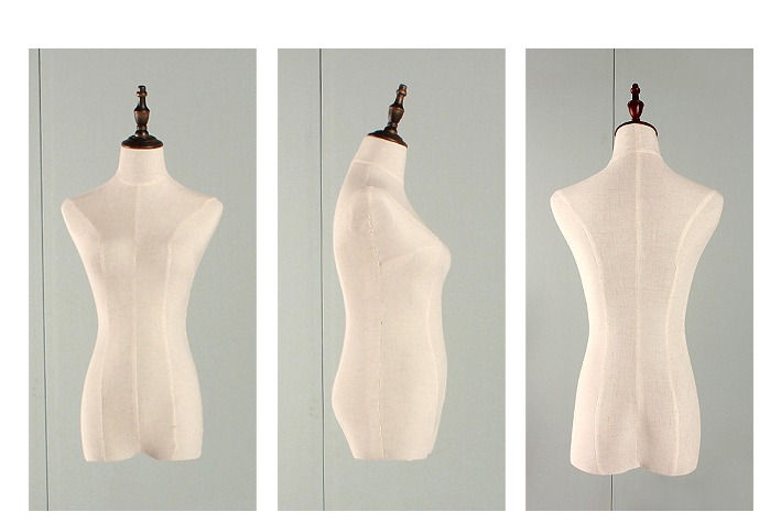 Thumbnail: 比治女裝包布模特連(方)木底座 Women mannequins WM01 vintage (square) base