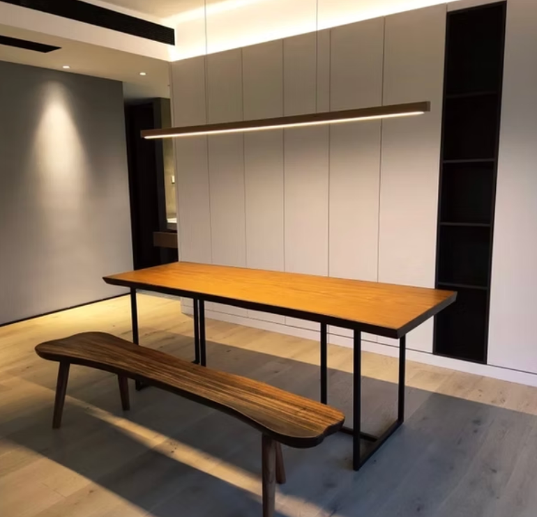 Thumbnail: BiGi 4-5cm 泰國柚木原木天然邊餐枱 不同尺寸訂造 Thailand Teak wood table in different sizes