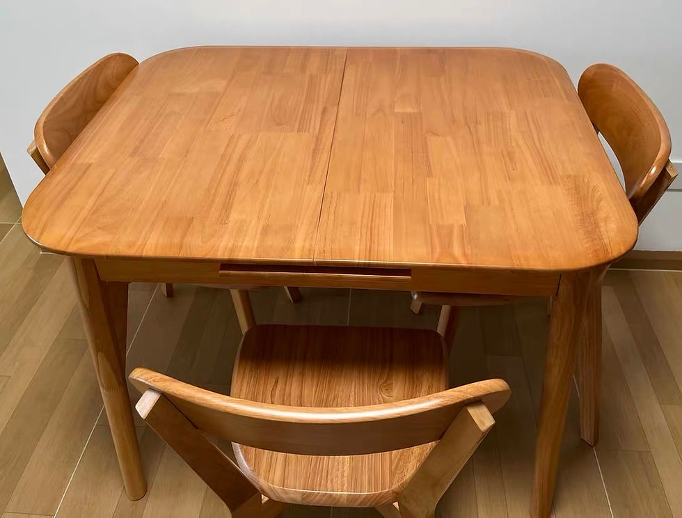 Thumbnail: BiGi 全實木 橡膠木伸縮全實木枱  Rubber wood extendable table