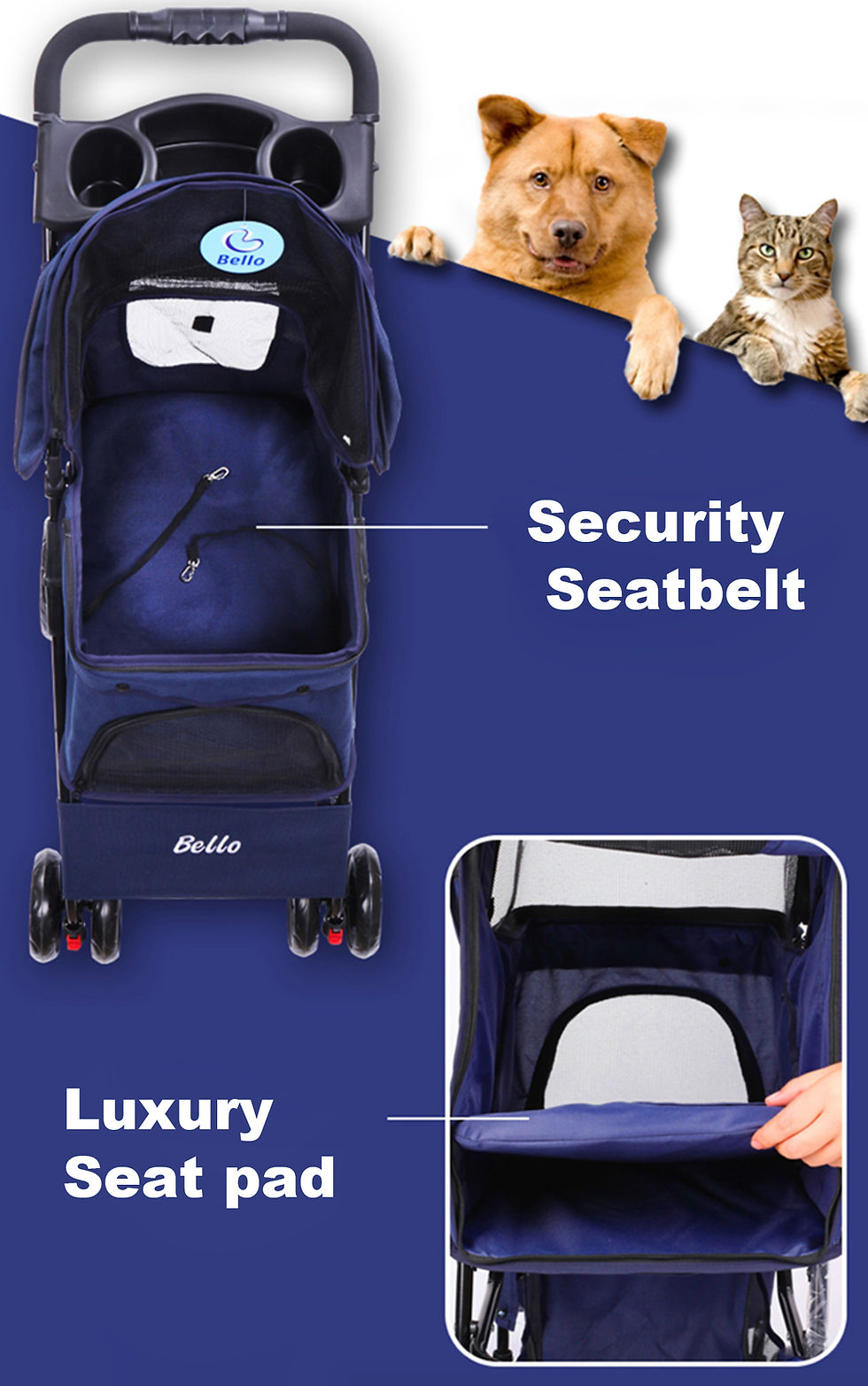 Thumbnail: BIGI M 全新包送貨- 寵物手推車 內箱長55cm 承重27 lbs Pet trolley(Room Length-55cm Max27 lbs #PC3