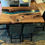 Thumbnail: #8 BiGi black walnut table with wood/metal leg *Made in Europe