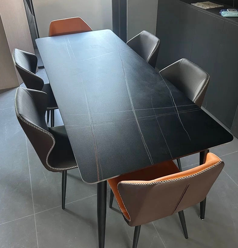 Thumbnail: BiGi - 意大利式岩板套裝 (1 table 4 chairs) Sintered stone dinning table in SET SST-001