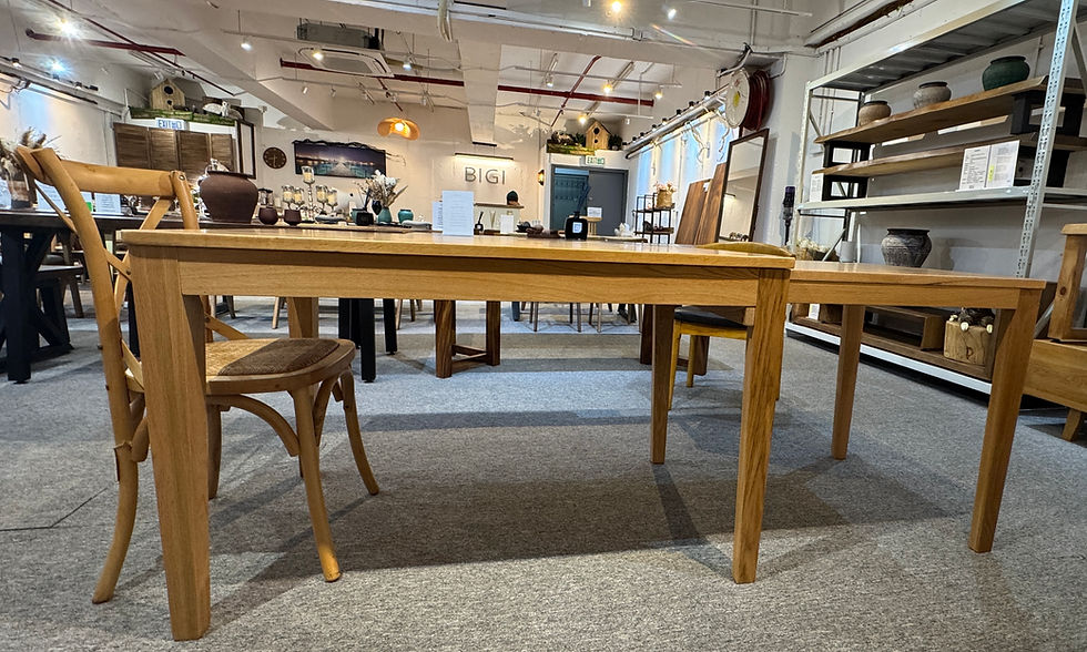 Thumbnail: (In TM showroom) BiGi 美國橡木伸縮全實木枱 Oak extendable wood table OEX-2