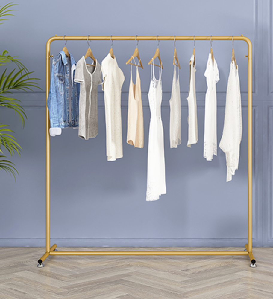 比治 鋼鐵衣服展示架 送滑輪 可移動 4WG Steel display Gold (Different sizes)