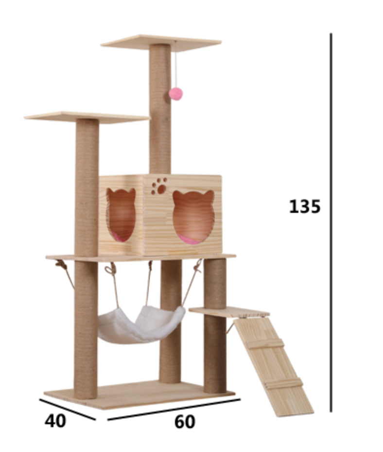Thumbnail: BIGI 實木貓樹 貓爬架 StyleF2 全新現貨包送貨 Cat tree
