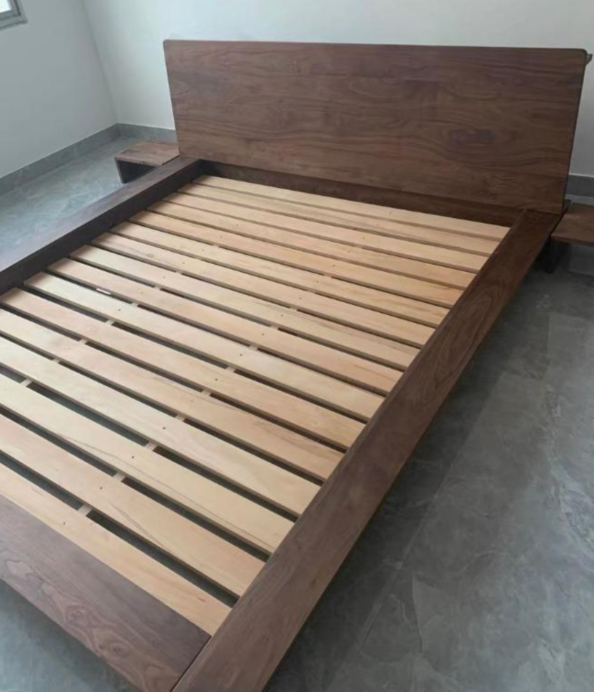 BIGI America solid black walnut Japan style bed frame ASOB-003 美國黑胡桃木日式床架