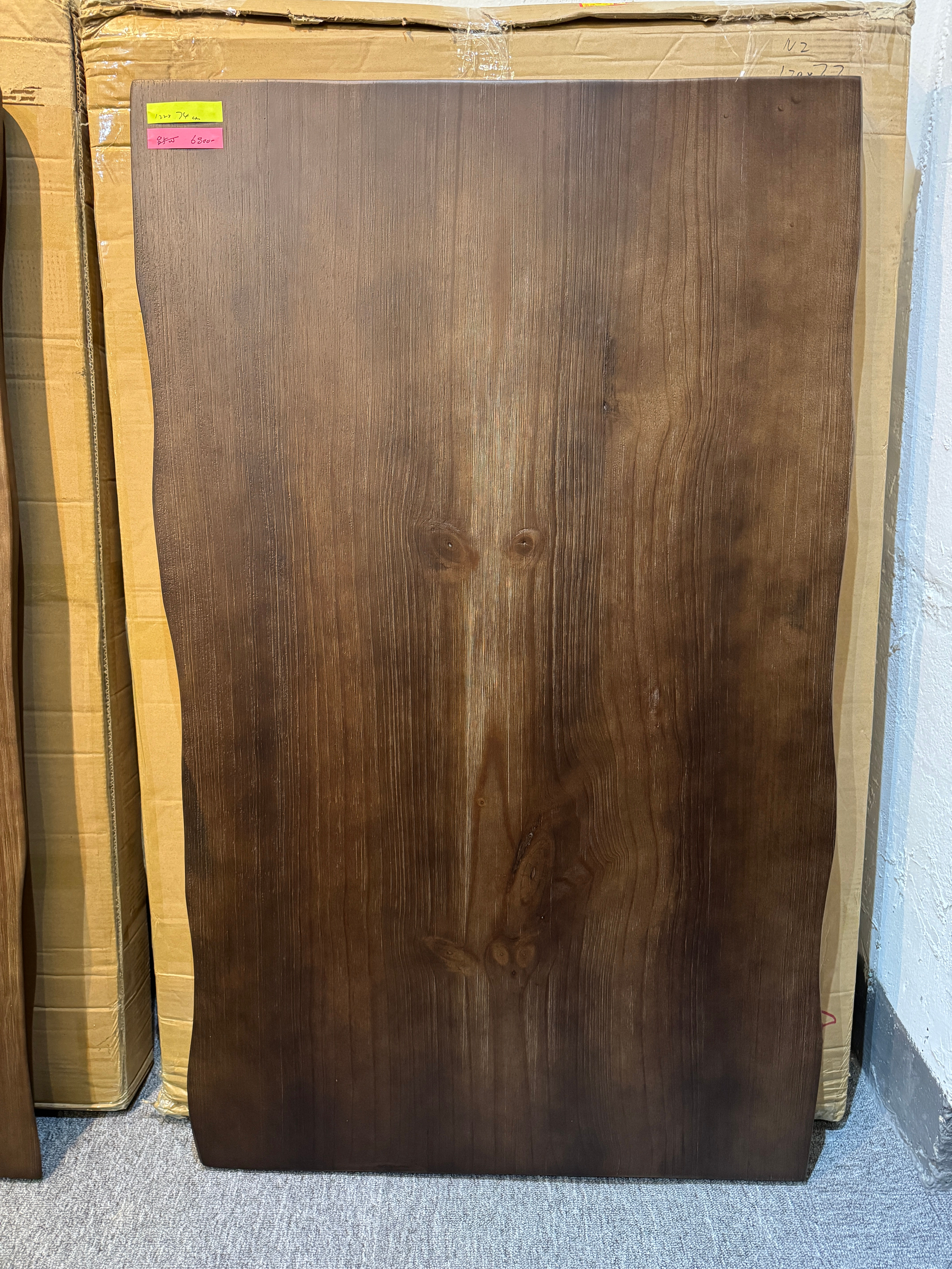 新西蘭原木4人餐枱-桌面 New Zealand wood slab table 120x70-75