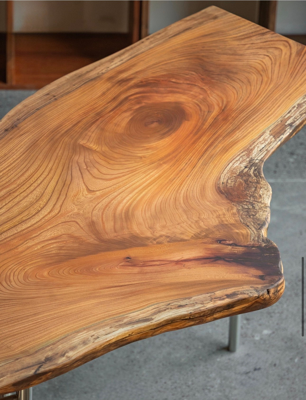 BiGi 4-5cm 日本櫸木原木拼天然邊餐枱 不同尺寸訂造 Japan Beech wood table in different sizes