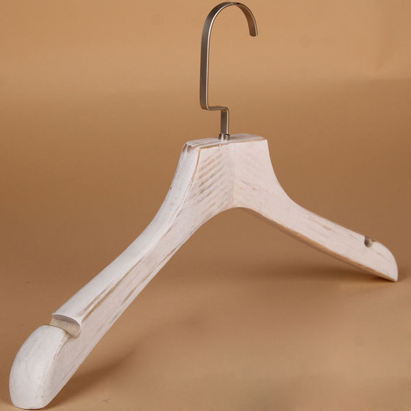 S5 Wash white wooden hangers-(50pcs) @HKD28.8/pc