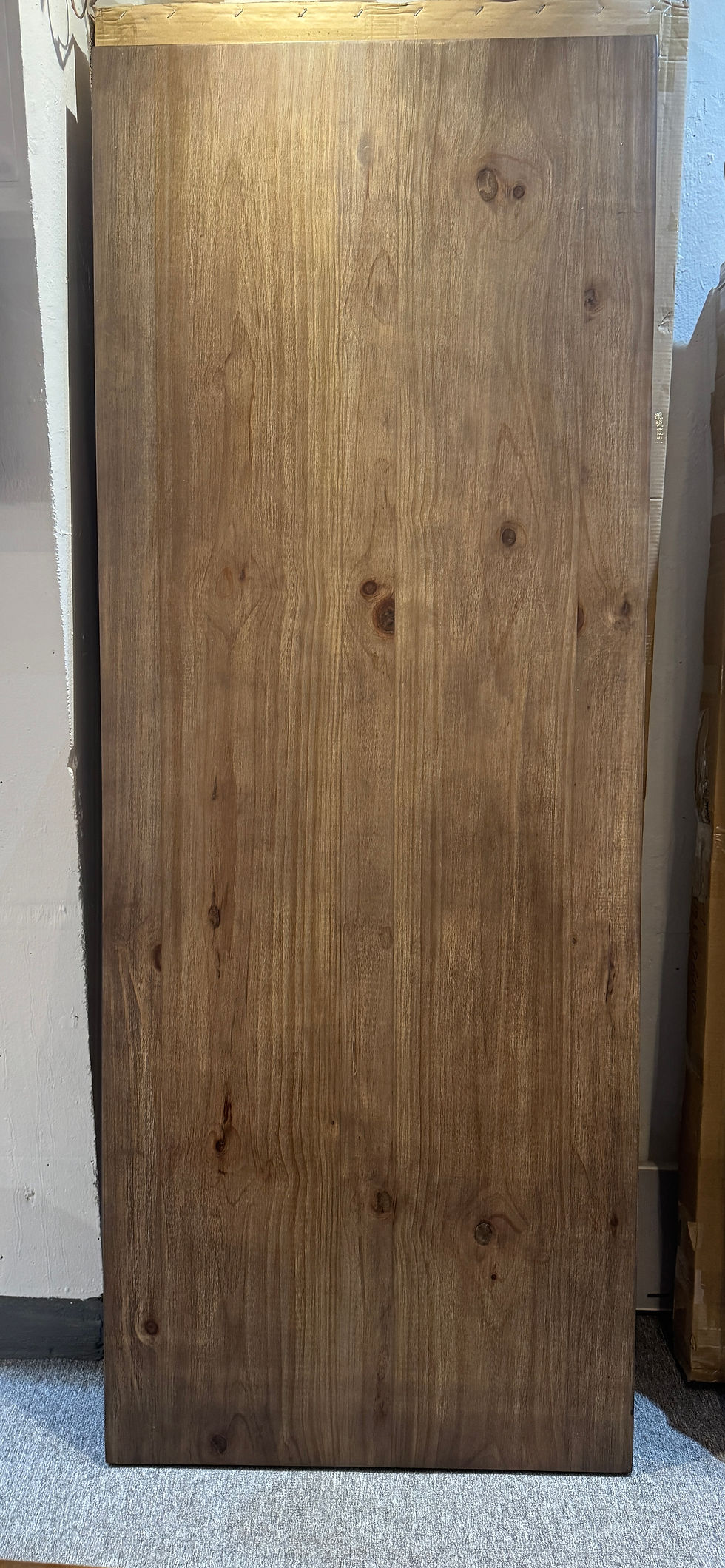 New Zealand wood slab table with metal legs in stock - 4.5, 216x80cm
