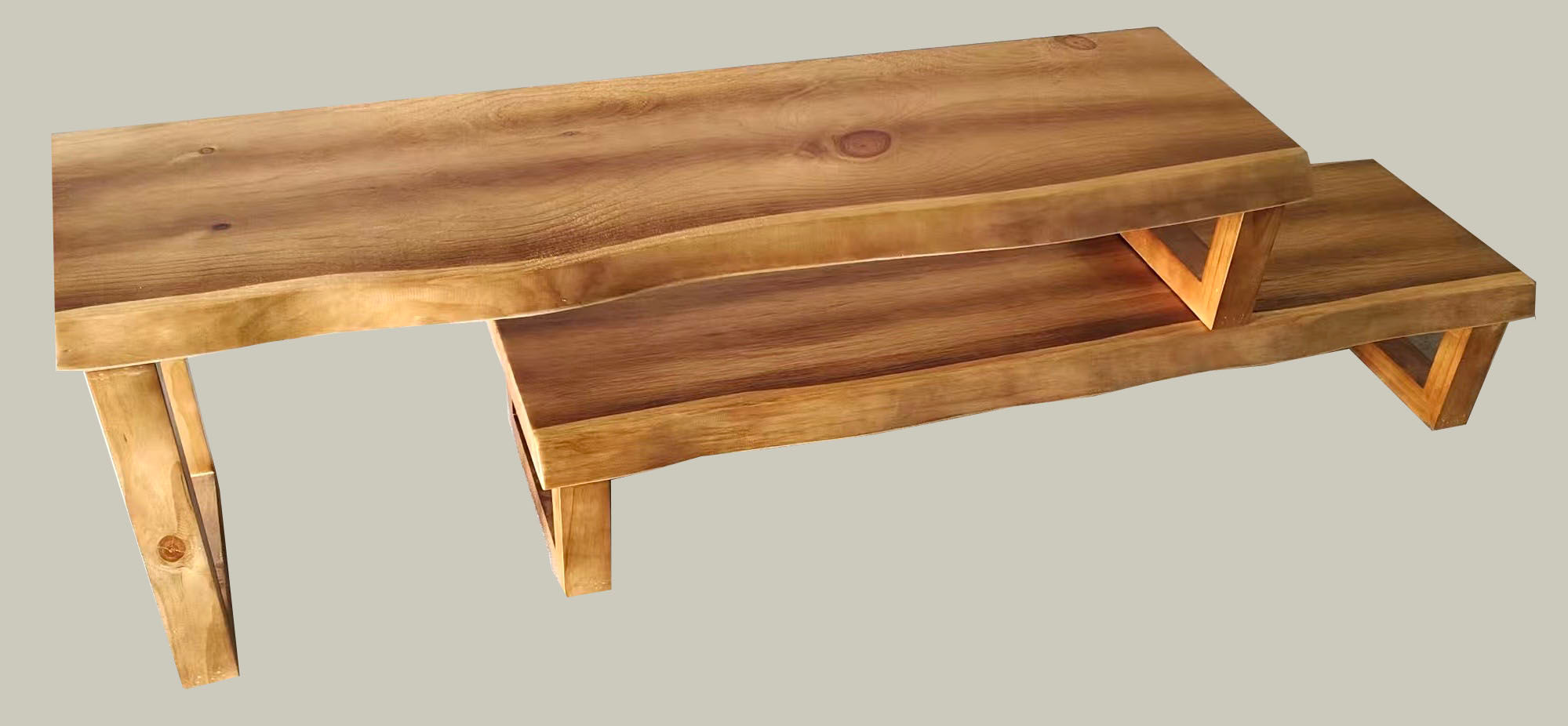 BiGi 進口4.5cm 全實木電視櫃 #13  solid wood TV cabinet with wood legs