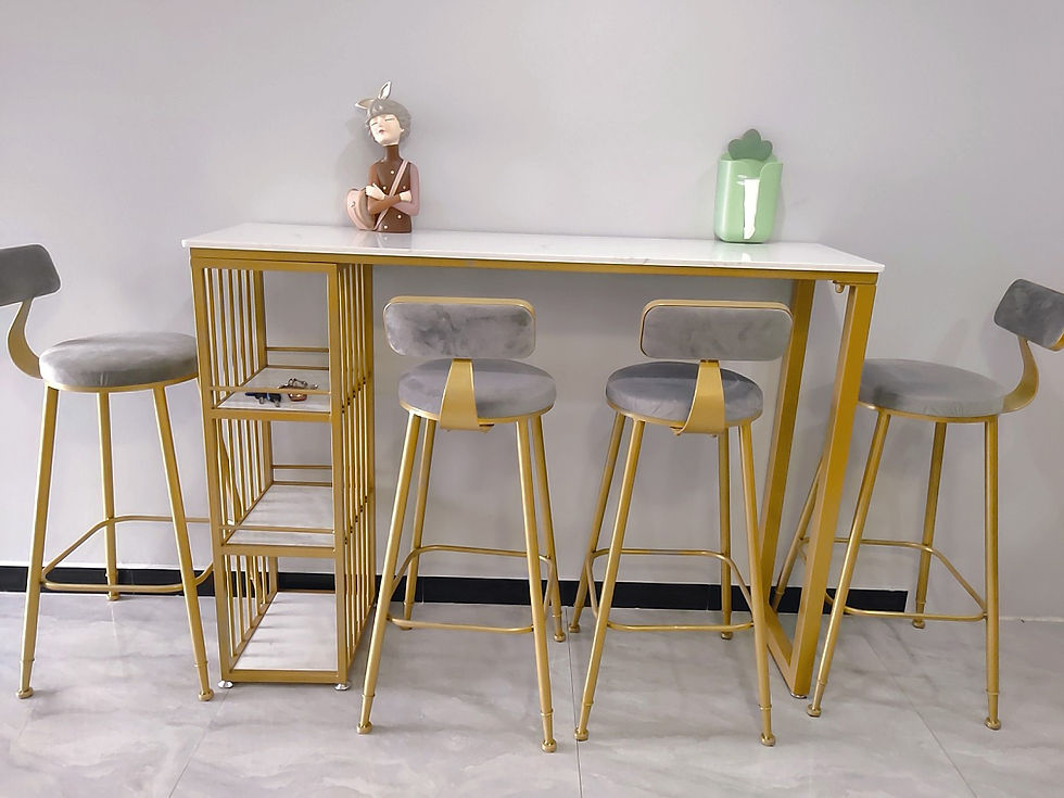 Thumbnail: BIGI 北歐人造大理石家用吧台桌椅 #2 不同顏色選擇  Artificial stone countertop bar table and chair