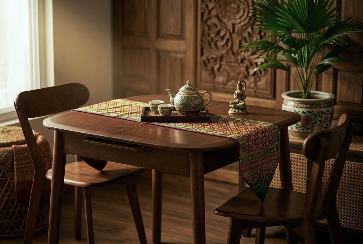 BiGi 全實木 橡膠木伸縮全實木枱  Rubber wood extendable table