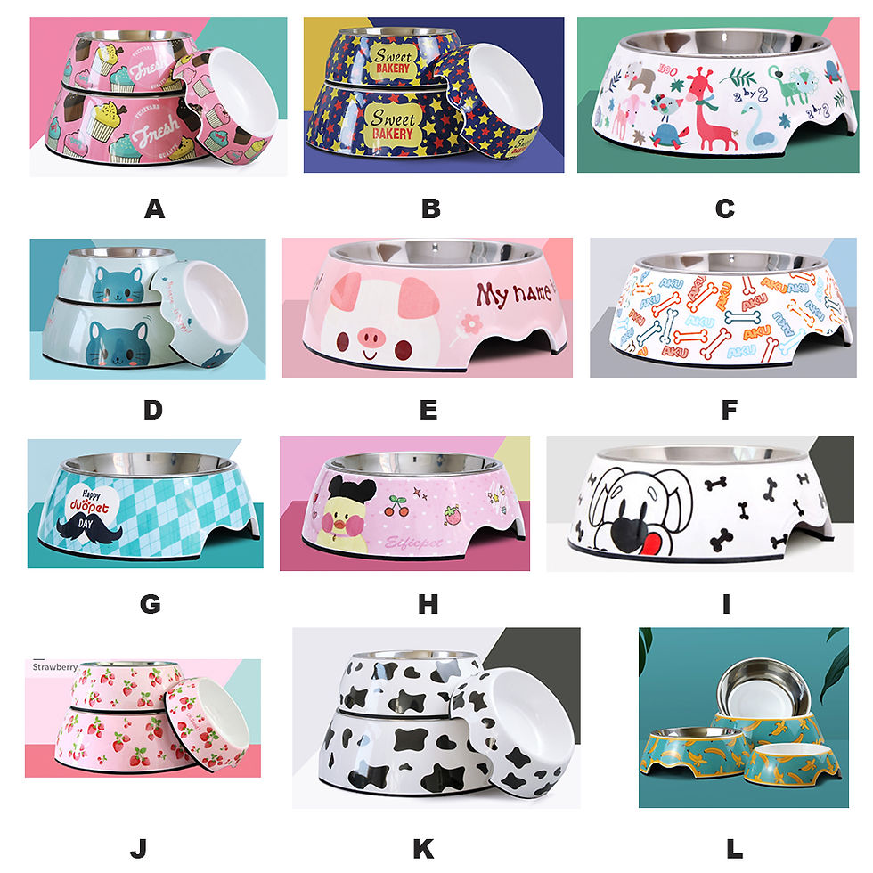 Thumbnail: BIGI 全新現貨包送貨 - 寵物食物碗 3 SIZES & 12 STYLES Pet food bowl - Free delivery