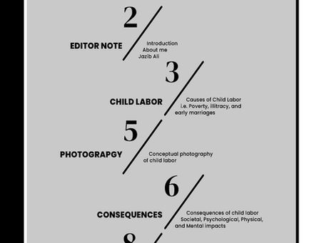 Post-production and Designing: CONTENTS PAGE